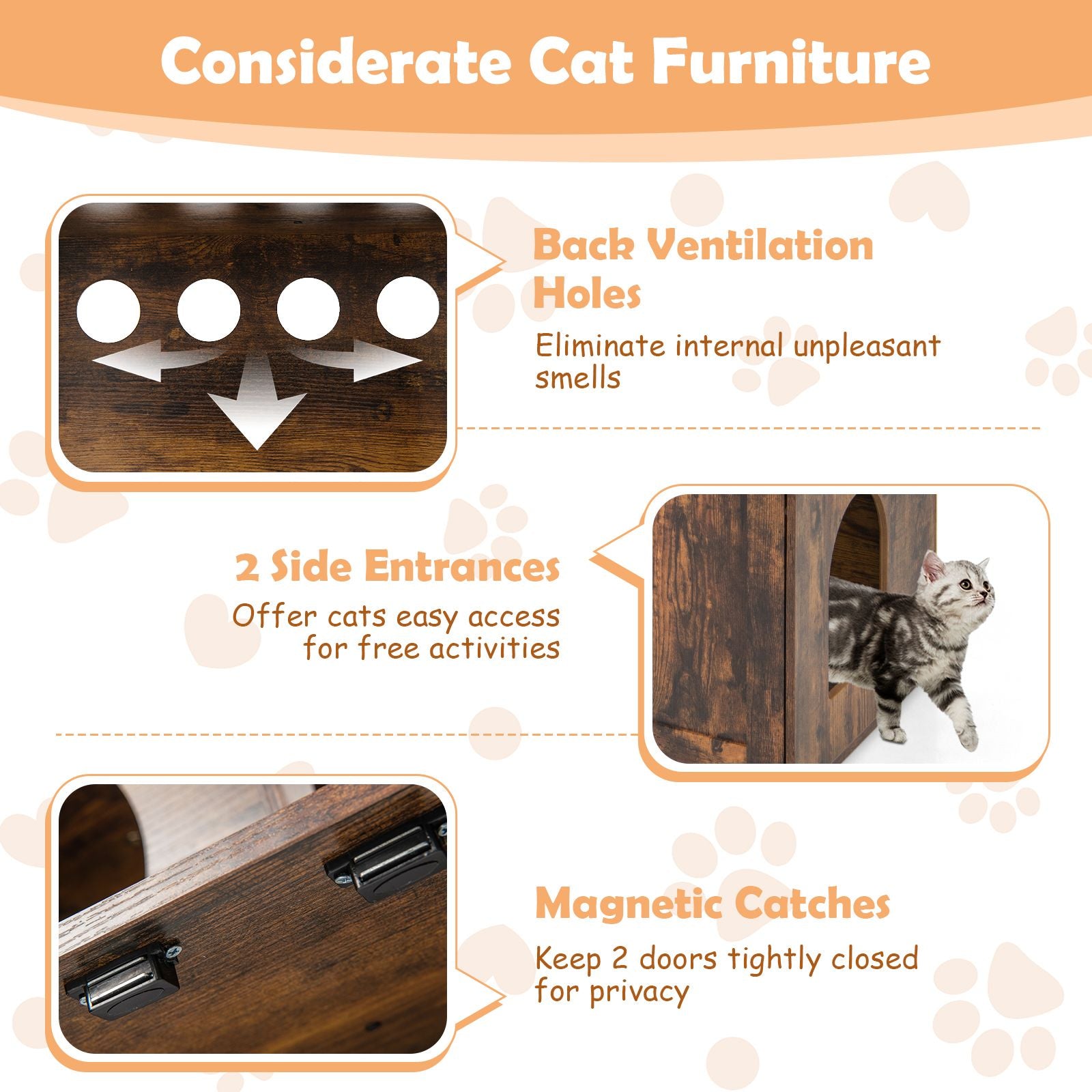 Cat Litter Box Enclosure with Cat Tree and Kitty Condo