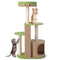 111 Cm Multi-Level Cat Tree with Condo and Plush Perch