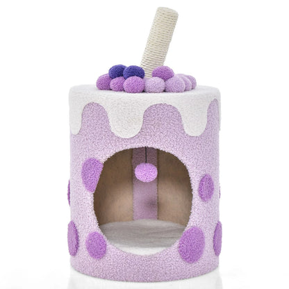 Bubble Tea Cat Tree Tower with Scratching Post